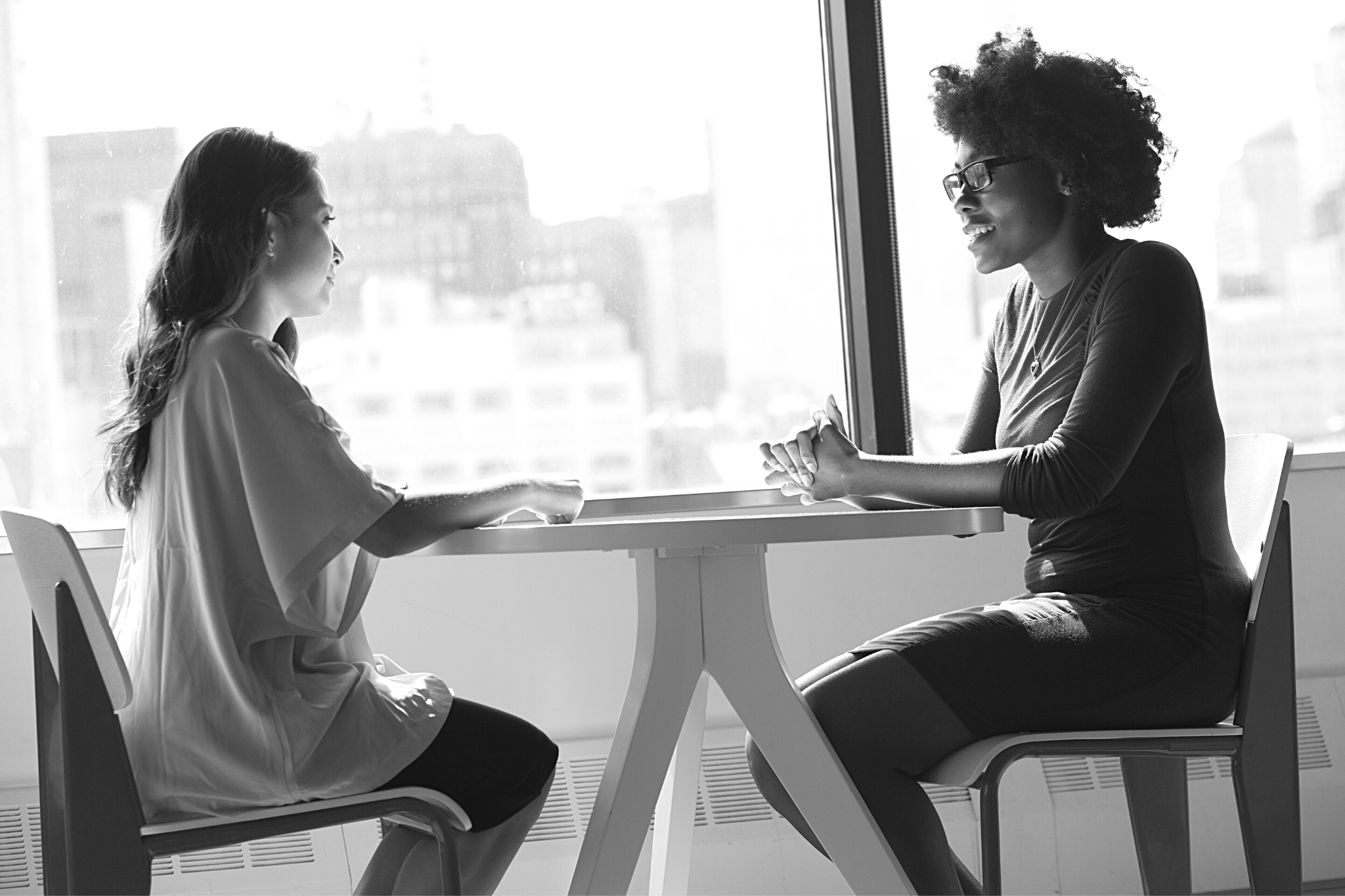 Two women in a business meeting